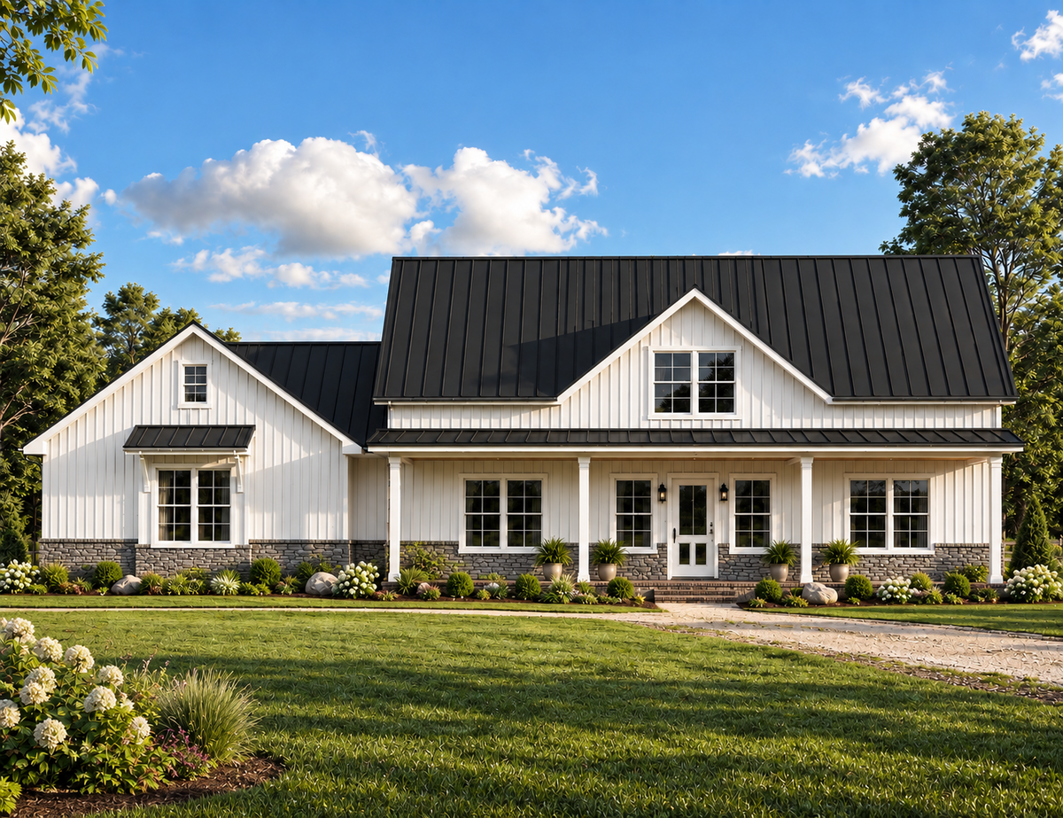 Barndominium B1440-G-B barndominium house plan – 1549 sq ft, 3 bed, 2.0 bath