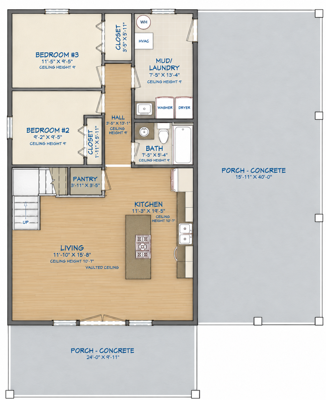 Barndominium Plan B1525 barndominium house plan – 1485 sq ft, 3 bed, 2.0 bath