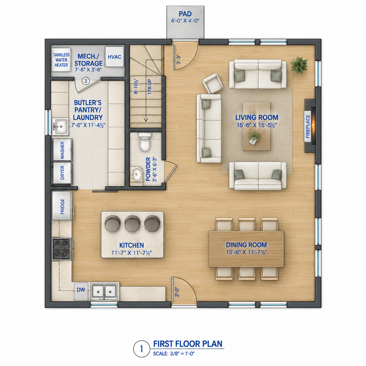 Barndominium Plan B1568 barndominium house plan – 1568 sq ft, 3 bed, 1.5 bath