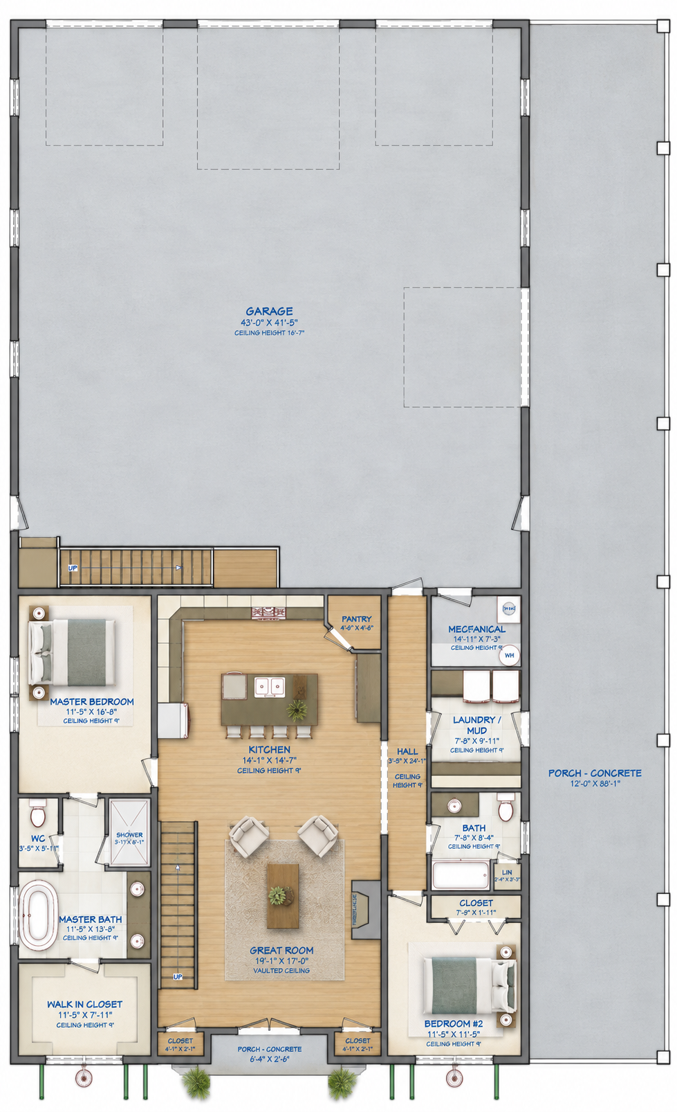 Barndominium Plan B2145 barndominium house plan – 2145 sq ft, 3 bed, 3.0 bath