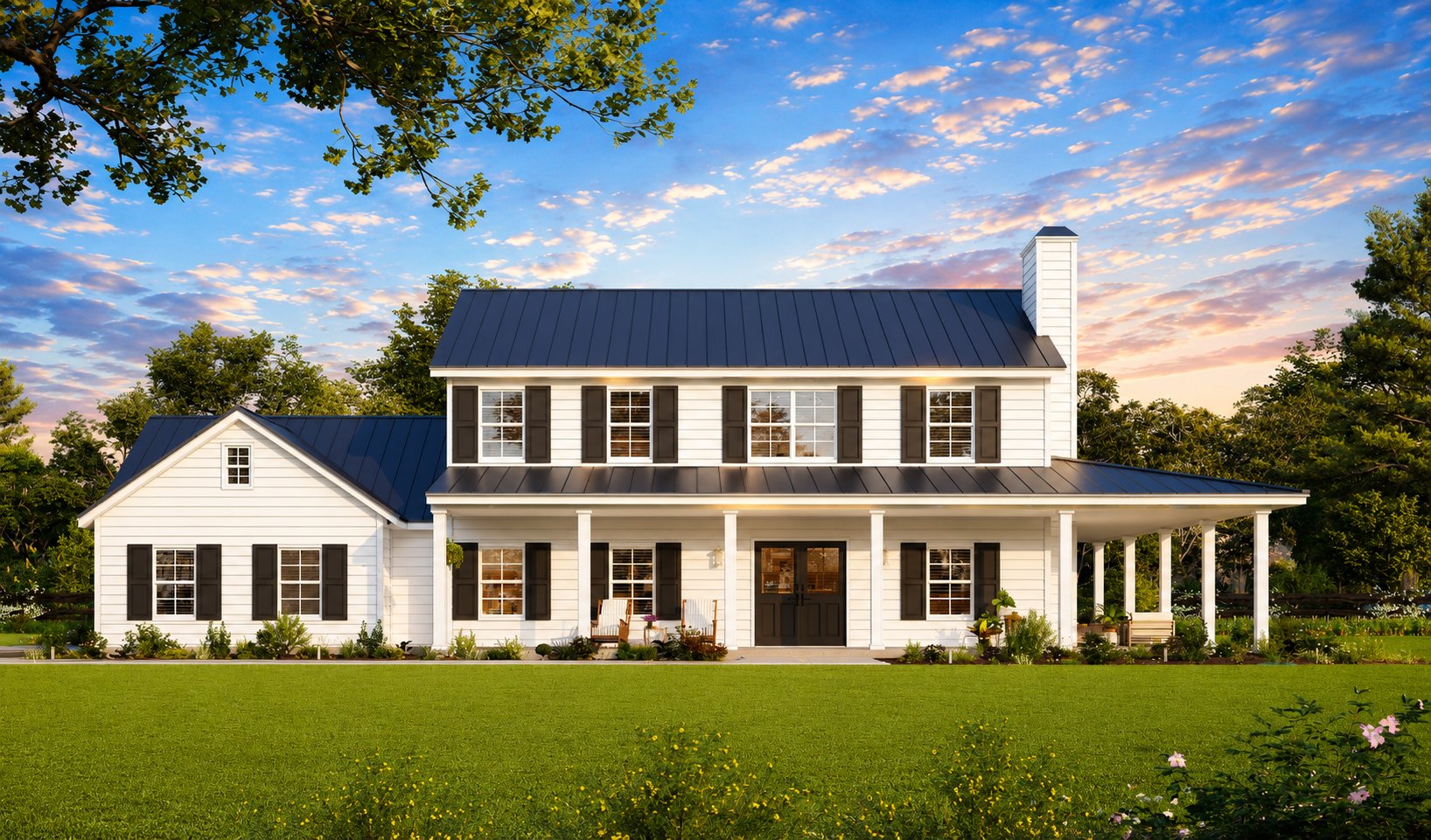 Modern Farmhouse BF2340-G barndominium house plan – 2340 sq ft, 5 bed, 3.5 bath