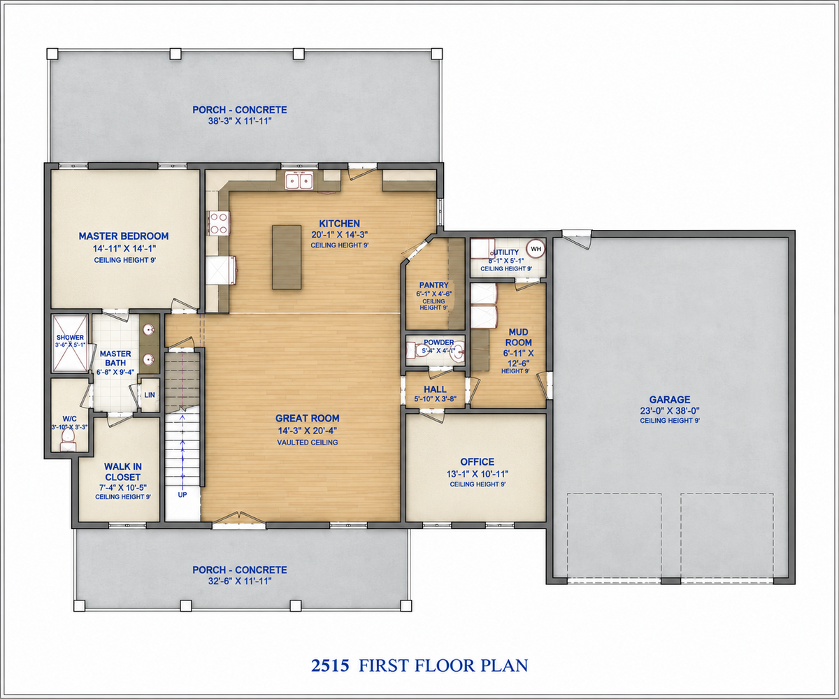 Modern Farmhouse BF2515 barndominium house plan – 2515 sq ft, 4 bed, 2.5 bath
