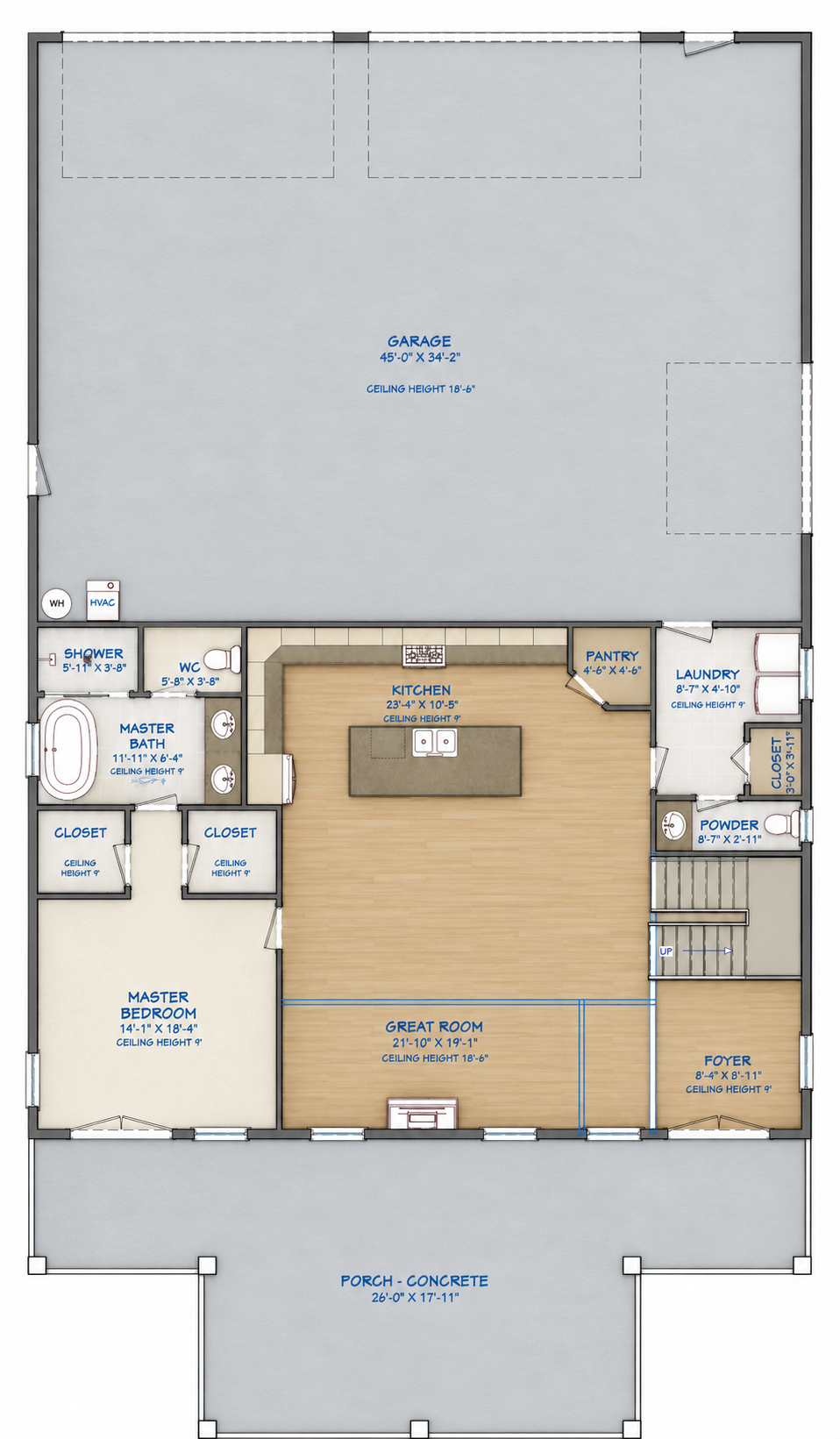 Barndominium Plan B2610 barndominium house plan – 2556 sq ft, 4 bed, 2.5 bath