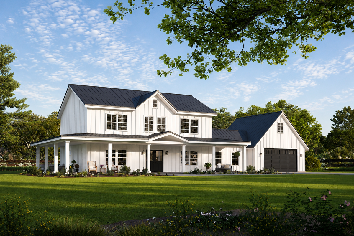 Modern Farmhouse BF2789-G barndominium house plan – 2789 sq ft, 5 bed, 3.5 bath
