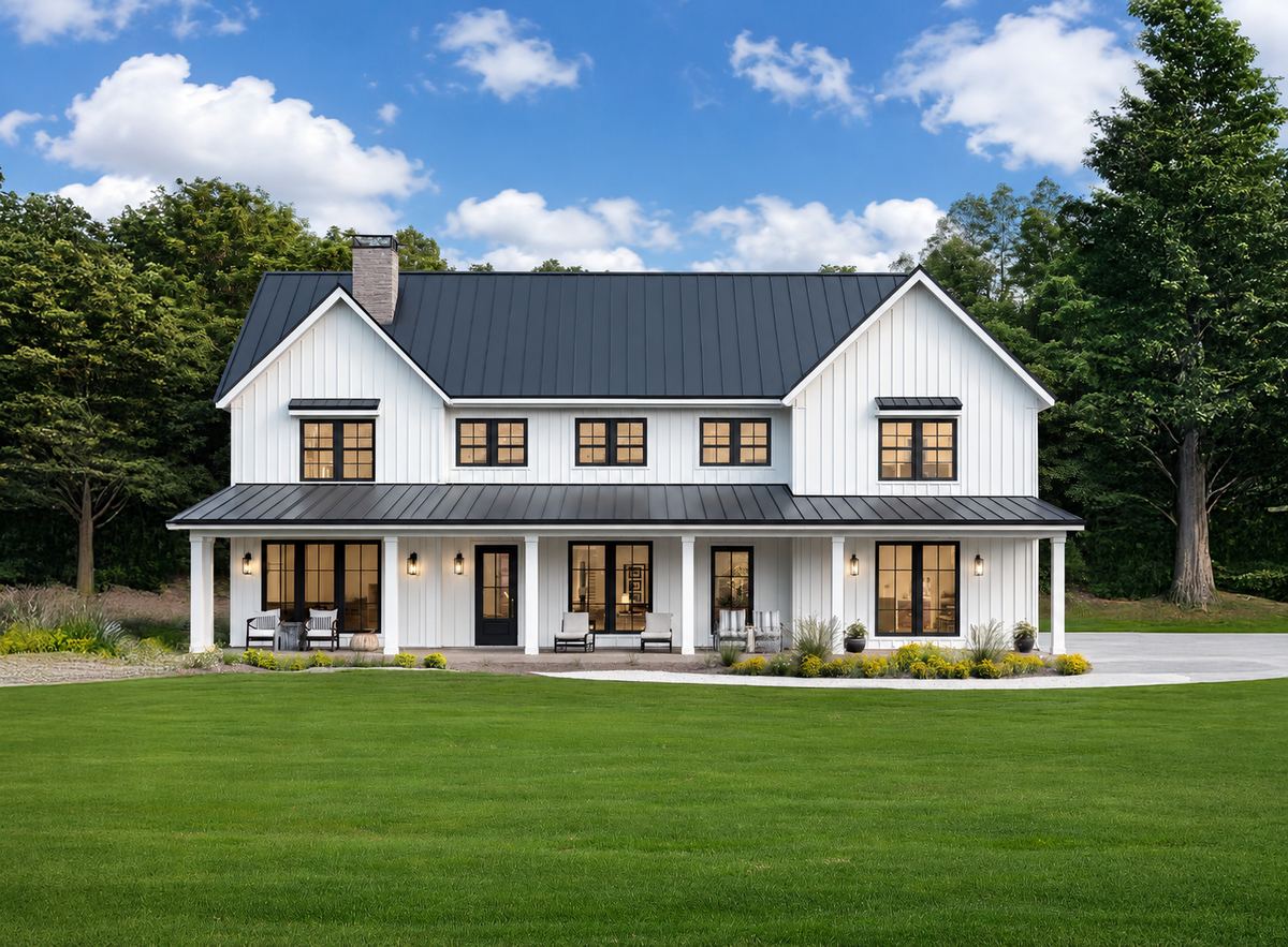 Modern Farmhouse BF3282 barndominium house plan – 3282 sq ft, 5 bed, 3.5 bath