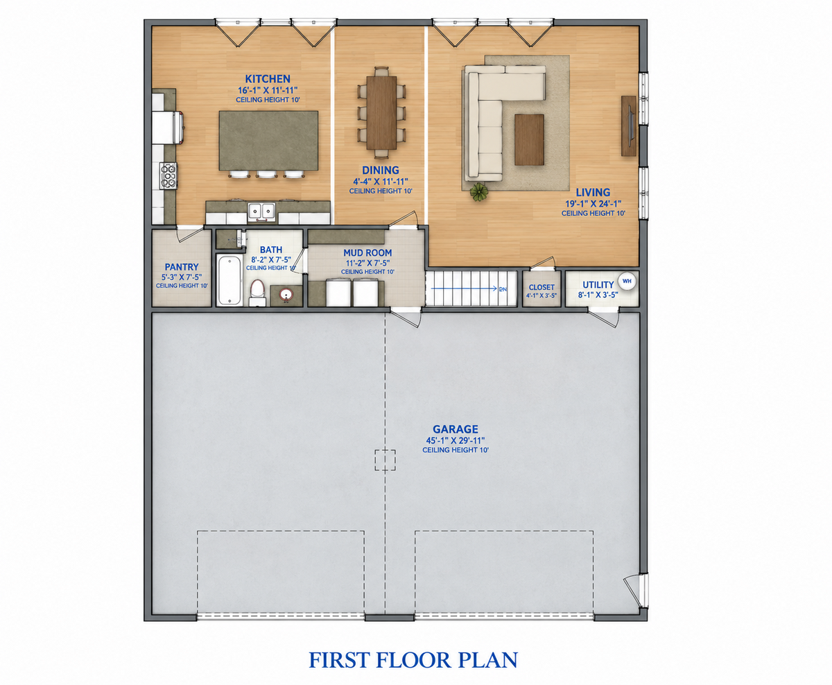 Barndominium Plan B4027 barndominium house plan – 4027 sq ft, 5 bed, 3.5 bath