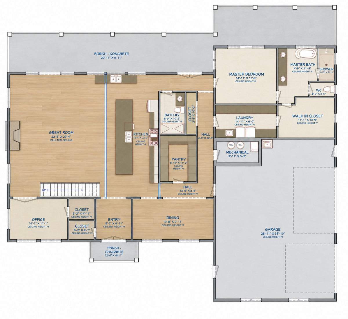 Barndominium Plan B4488 barndominium house plan – 4751 sq ft, 4 bed, 3.0 bath