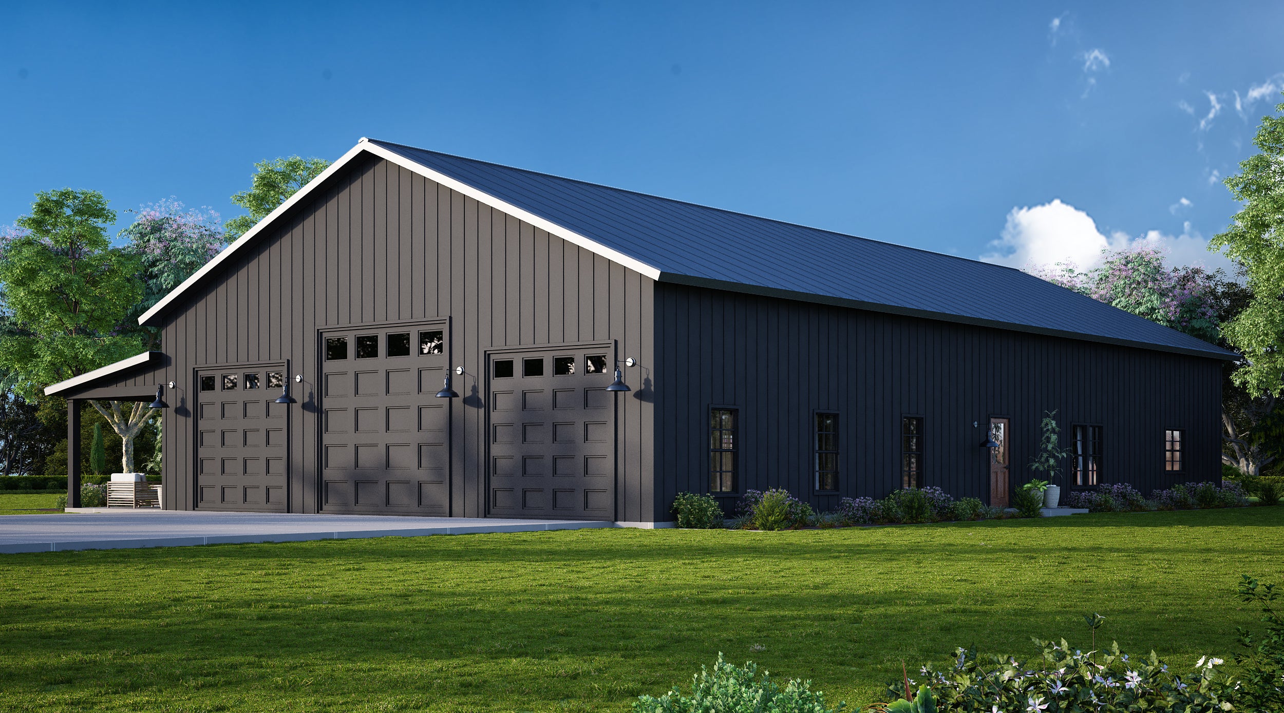 Barndominium Plan B2145 | 3 Bed, 3 Bath Floor Pan