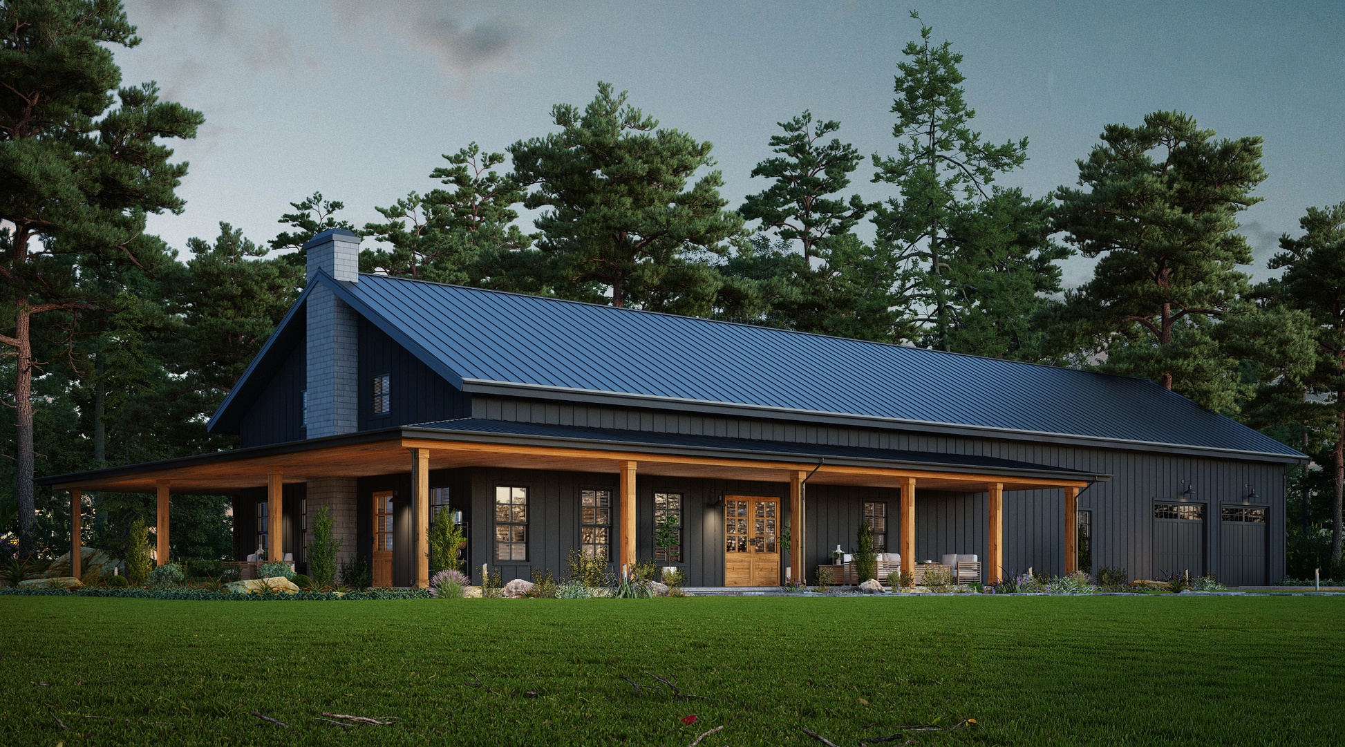 Barndominium Plan B2664 with Shop Floor Plan