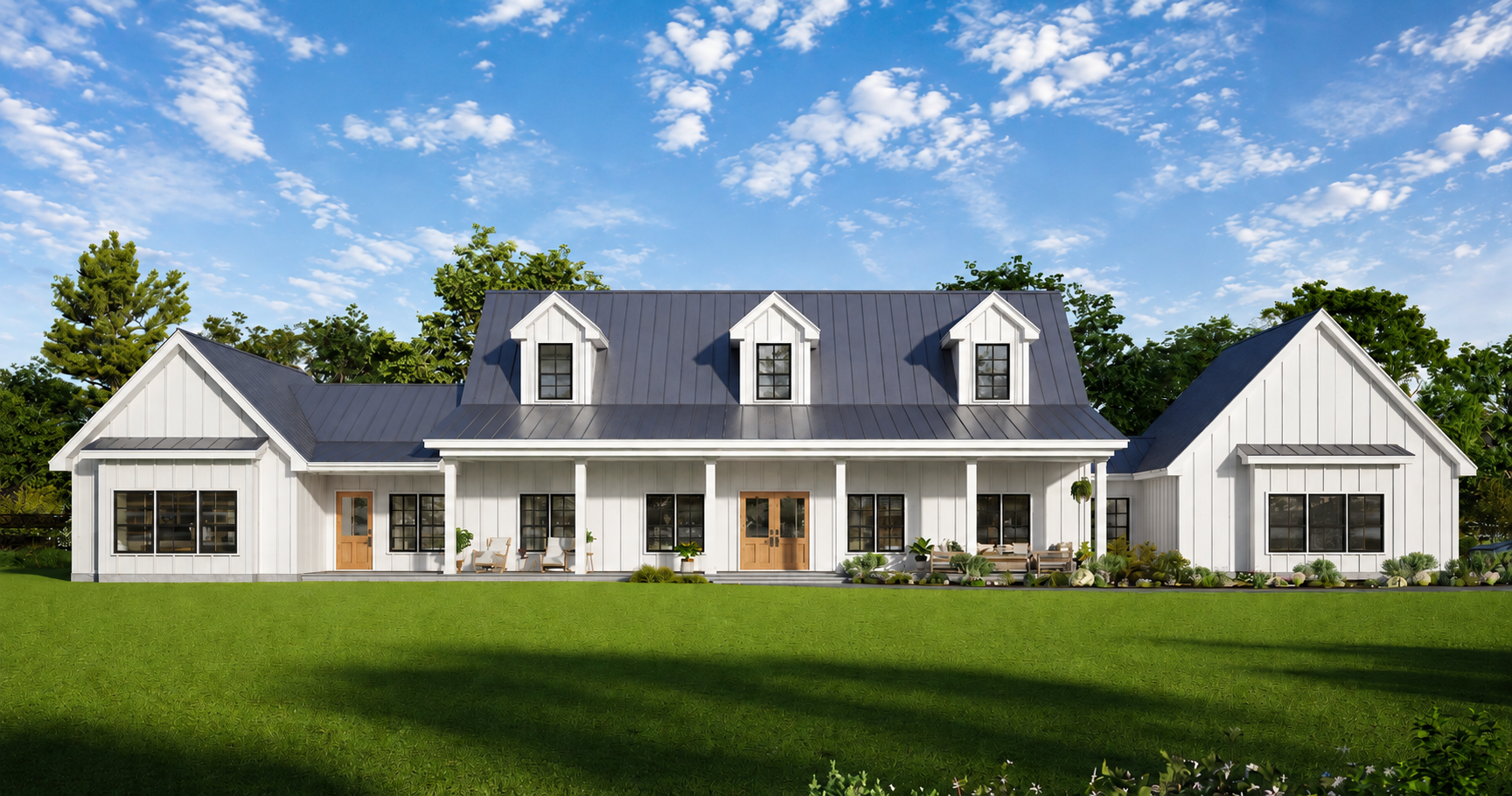 Modern Farmhouse BF3302-G-B barndominium house plan – 3302 sq ft, 4 bed, 3.0 bath