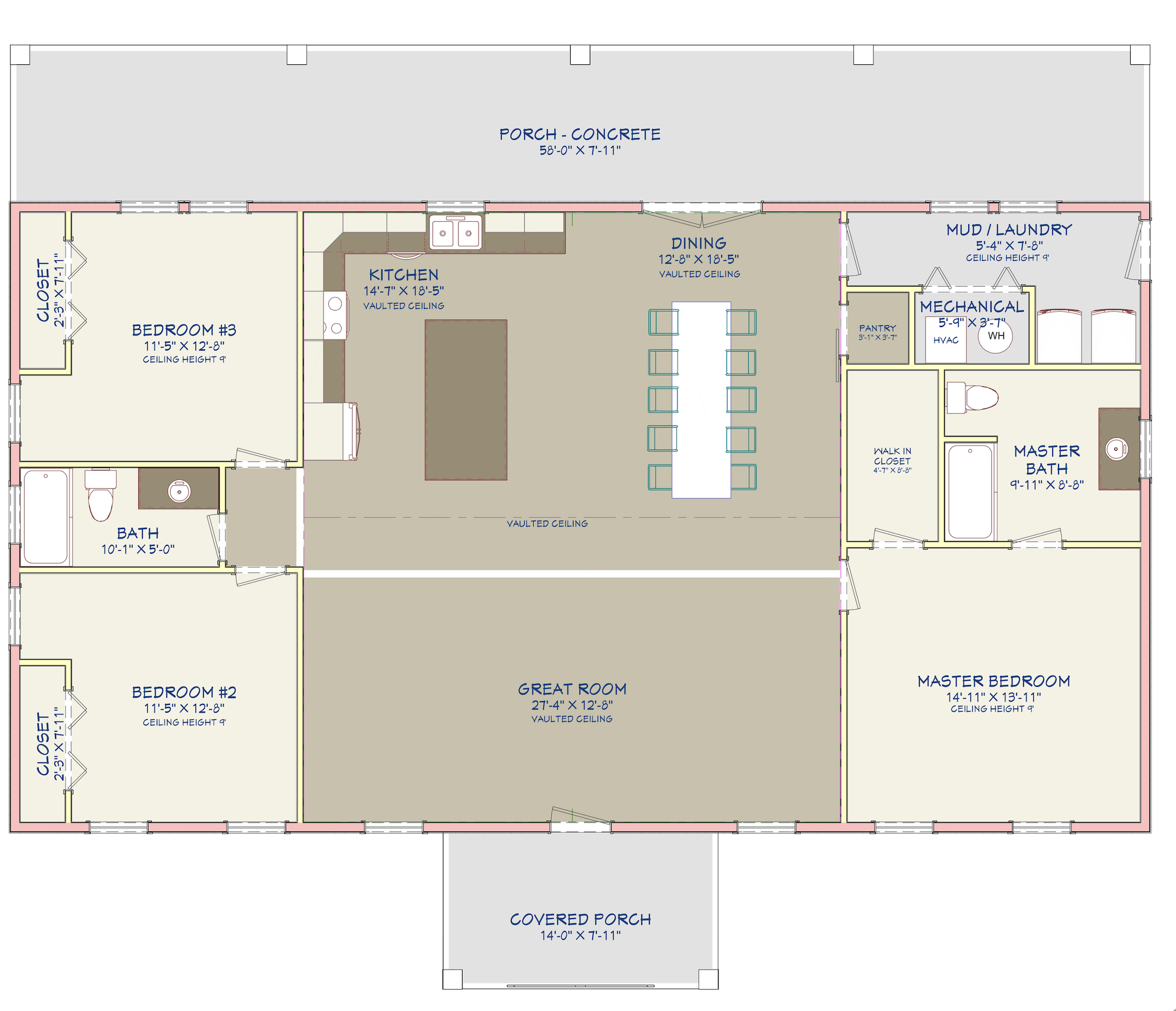 Barndominium Plan B1855